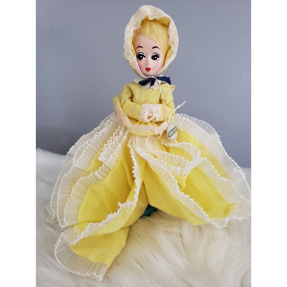 RARE YOUR HOSTESS Napkin Holder Herman Pecker Big Eye 60s Japanese Doll Kitsch